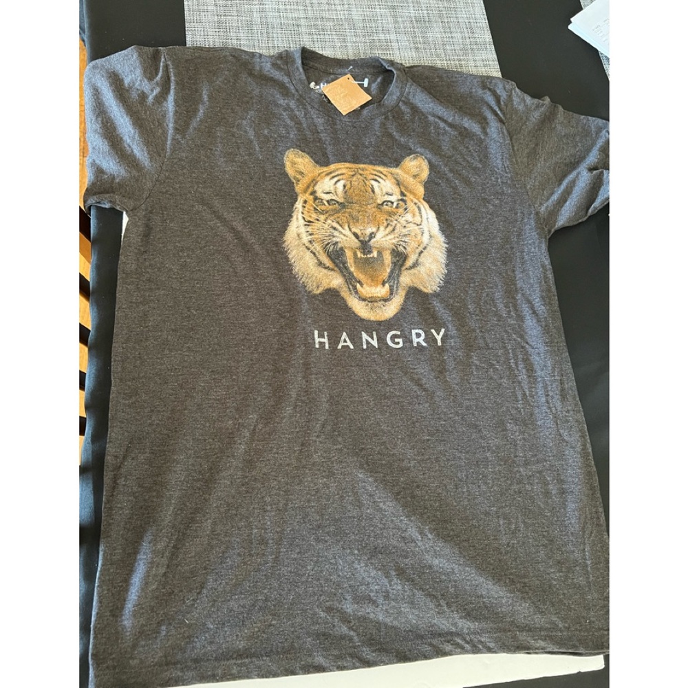 Hangry Tiger T-shirt dark gray